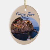 Cinque Terre,イタリア:ロマンチックな夕べ セラミックオーナメント (右)
