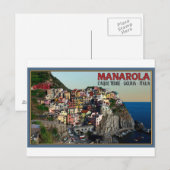 Cinque Terre – マナローラの町 ポストカード (正面/裏面)