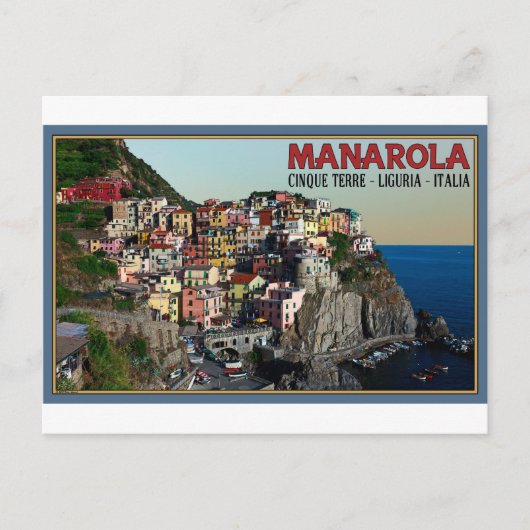 Cinque Terre – マナローラの町 ポストカード (正面)