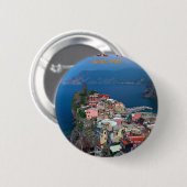 Cinque Terre -上でからのVernazza 缶バッジ (正面&裏面)
