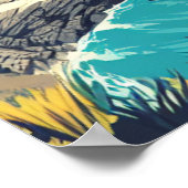 Cinque Terre Digital Poster - Coast Wall Art ポスター (角)