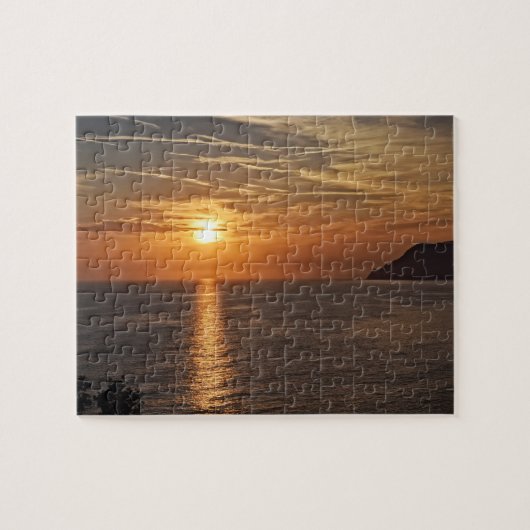 Cinque Terre, Italiaの夕日 – 8x10 - 110 pc ジグソーパズル (横)