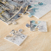 Cinque Terre Liguriaイタリアのシーン夏の水色 ジグソーパズル (側面)