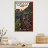 Cinque Terre Railway at Manarola ポスター (キッチン)