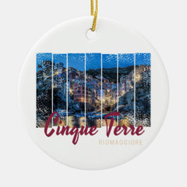 Cinque Terre Riomaggiore Italian Vintage Souvenir セラミックオーナメント