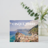 Cinque Terre, Vernazza Postagueからの挨拶 ポストカード (スタンド正面)