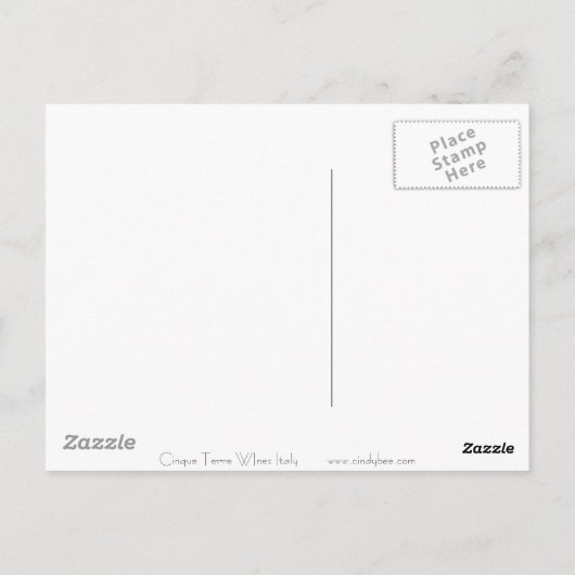 Cinque Terre Wines Italy ポストカード (裏面)