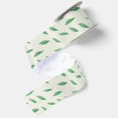 Cinta con diseño de hojas verdes サテンリボン (裏面)