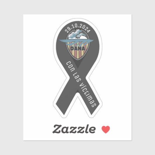 Cinta de luto valencia dana ribbon  シール (シート)