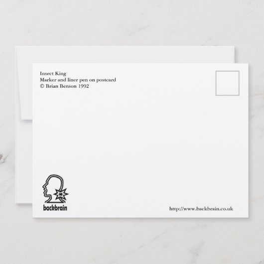 Cinther King, by Brian Benson Flat Card (裏面)