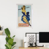 Cinzano  Vintage Advertising Poster 1 ポスター (ホームオフィス)
