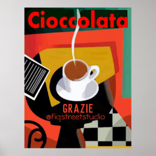Cioccolata, Italian Hot Chocolate, edit text ポスター