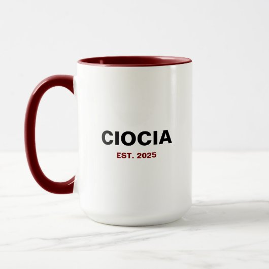"CIOCIA Est. Year" – The Perfect Aunt Gift マグカップ (左)