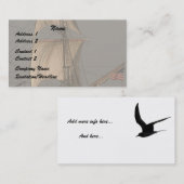 Cipperの帆か米国旗の名刺 名刺 (正面/裏面)