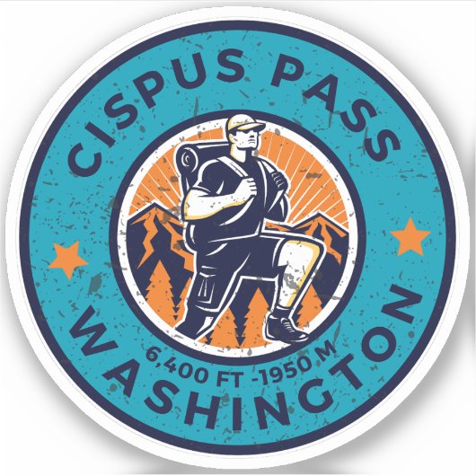 cipus パス ハイキング ワシントン アルパイン トレイル シール (正面)