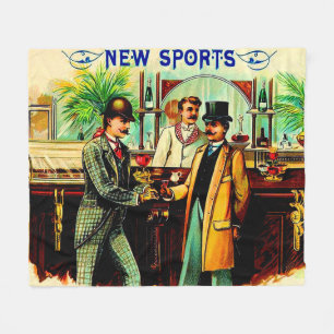 circa 1900新しいスポーツ葉巻ボックスラベルプリント フリースブランケット