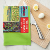 circa 1900 Appleton Apple crateラベルプリント キッチンタオル (四つ折り)