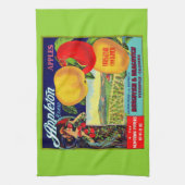 circa 1900 Appleton Apple crateラベルプリント キッチンタオル (縦)