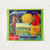 circa 1900 Appleton Apple crateラベルプリント タペストリー (正面(横))
