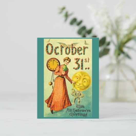 circa 1905 October 31 with Halloween Greetings ポストカード (スタンド正面)
