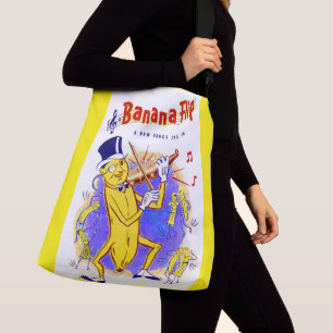 circa 1950バナナフリップシートミュージックプリント クロスボディバッグ