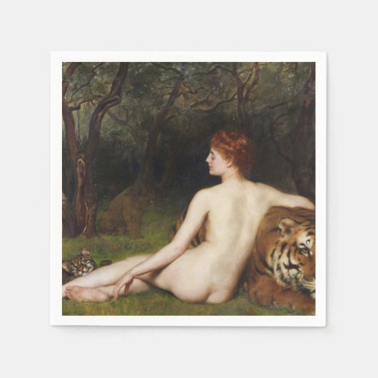 Circe (Beautiful Divine Woman) (by John Collier) スタンダードカクテルナプキン (正面)