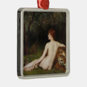 Circe (Goddess and Big Bad Cats) (by John Collier) メタルオーナメント (右)