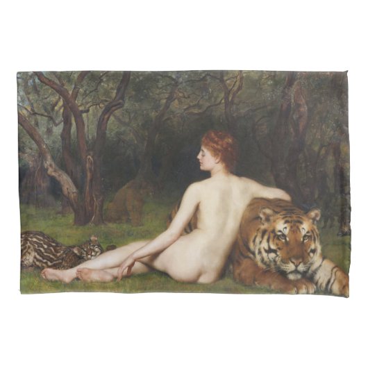 Circe (Goddess With Wild Tiger) (by John Collier) 枕カバー (正面左)