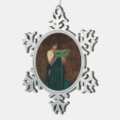 Circe Invidiosaのウォーターハウスのヴィンテージの芸術 スノーフレークピューターオーナメント (右)