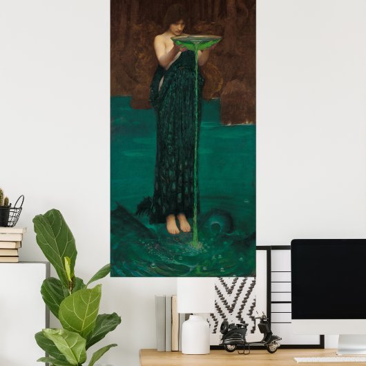 Circe Invidiosa (1892) by John William Waterhouse ポスター (ホームオフィス)