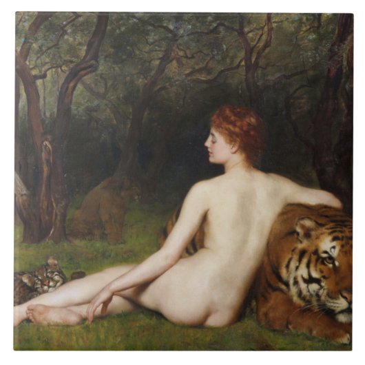 Circe (Magical Goddess and Cats) (by John Collier) タイル (正面)