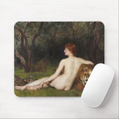 Circe (Woman and Big Wild Cats) (by John Collier) マウスパッド (マウス)