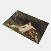 Circe (Woman and Dangerous Cats) (by John Collier) ドアマット (アングル)