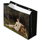 Circe (Woman and Dangerous Cats) (by John Collier) ラージペーパーバッグ (正面アングル)