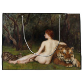 Circe (Woman and Dangerous Cats) (by John Collier) ラージペーパーバッグ (裏面)