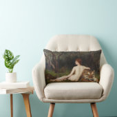 Circe (Woman, Tiger and Ocelot) (by John Collier) ランバークッション (椅子)