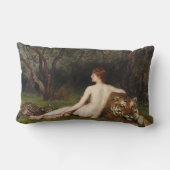 Circe (Woman, Tiger and Ocelot) (by John Collier) ランバークッション (裏面)