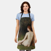 Circe (Woman With Wild Cats) (by John Collier) エプロン (着用した状態)