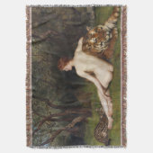 Circe (Woman With Wild Tiger) (by John Collier) スローブランケット (正面縦)