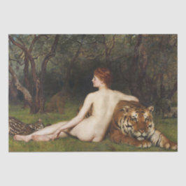Circe (Woman With Wild Tiger) (by John Collier) 薄葉紙