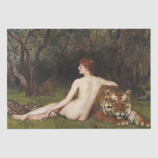 Circe (Woman With Wild Tiger) (by John Collier) 薄葉紙 (正面)
