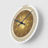 「Circedian Glow: Round Wall Clock with Illuminatio ラウンド壁時計 (傾斜)