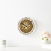 「Circedian Glow: Round Wall Clock with Illuminatio ラウンド壁時計 (ホーム)