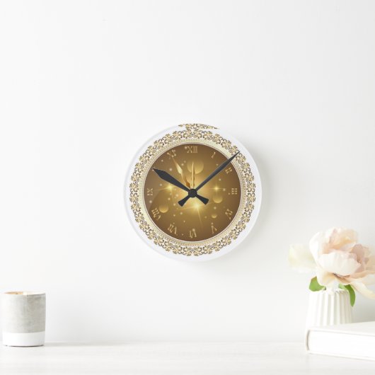 「Circedian Glow: Round Wall Clock with Illuminatio ラウンド壁時計 (ホーム)