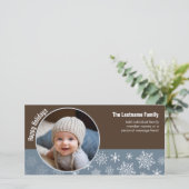 Circle写真の雪片 – 青と茶色 シーズンカード (スタンド正面)