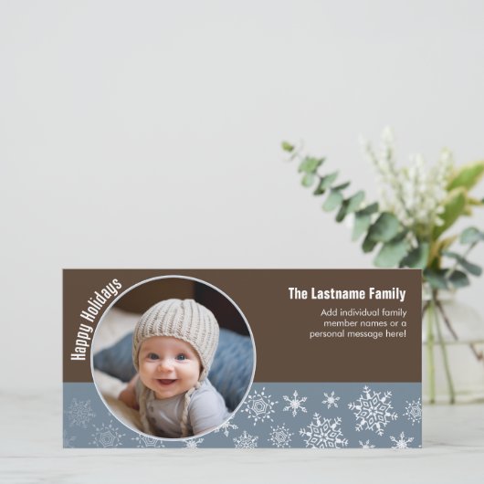 Circle写真の雪片 – 青と茶色 シーズンカード (スタンド正面)