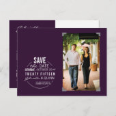 Circle文字&フォトパープル日付はがきを保存 案内ポストカード (正面/裏面)