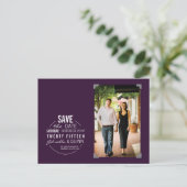 Circle文字&フォトパープル日付はがきを保存 案内ポストカード (スタンド正面)