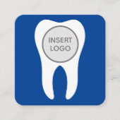 Circle モダン Tooth Logo歯医者と歯科医院 スクエア名刺 (正面)