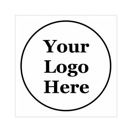 Circle 縁ど Add Your Logo ラバースタンプ (インプリント)